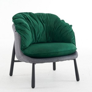 Karl Home Velvet  Lounge Chair Accent Chair - 1 of 4