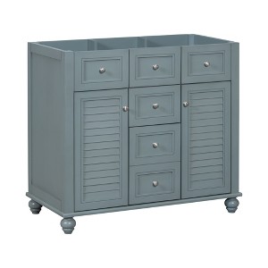 VASIP 36" Bathroom Vanity Cabinet without Sink, Free Standing Vanity Set with 2 Drawers& Soft Closing Doors, Solid Wood Frame - 1 of 4