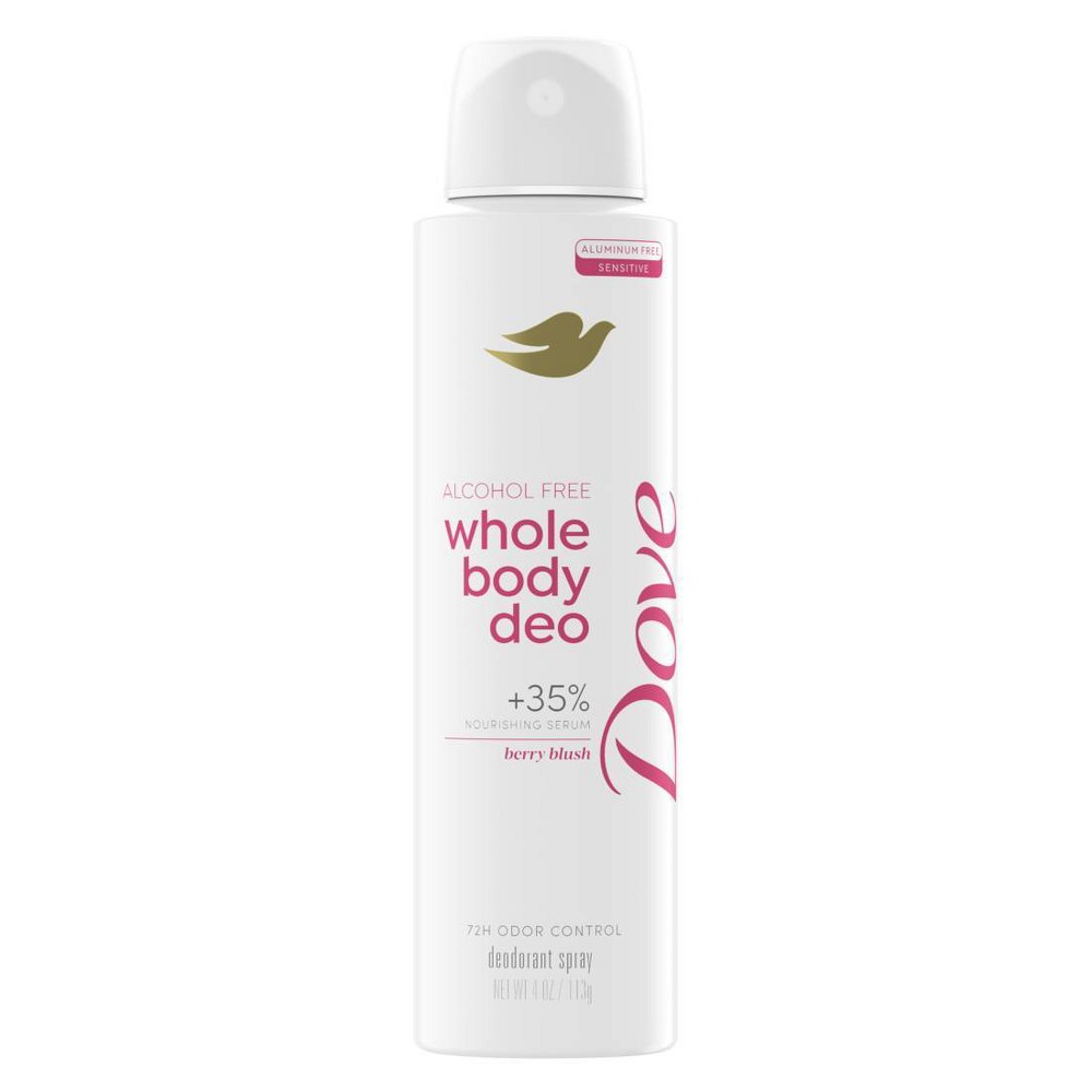 Dove Beauty Alcohol-Free & Aluminum-Free Whole Body Deodorant Spray - Berry Blush - 4oz