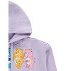 Ladies Care Bears Fashion Sweatshirt - Embroidered Multi Print Hoodie - Cheer Friend Funshine Good Luck Care Bears Hoodie Sweatshirt (Lilac, X-Large) - 4 of 4