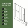 COWLOWN Frameless Sliding Shower Door, Adjustable Shower Screen with 8mm Tempered Glass - 2 of 4