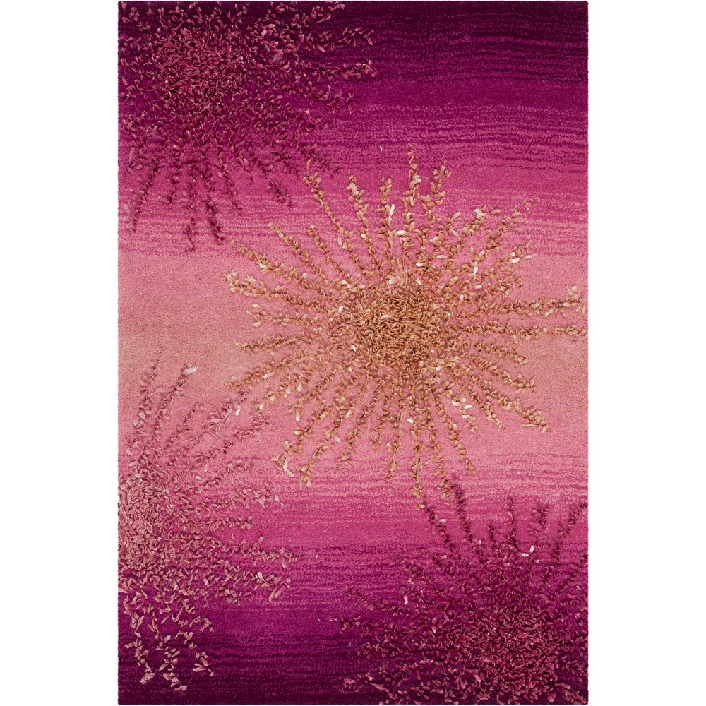 2'x3' Burst Tufted Accent Rug Pink - Safavieh