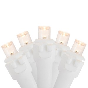 Northlight 100ct LED Wide Angle Christmas Lights Warm White - 33' White Wire - 1 of 4