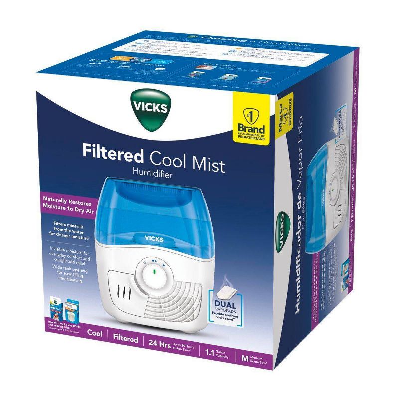 Vicks Filtered Cool Moisture Humidifier - White, 4 of 10