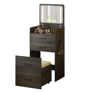 Fredees 3-in-1 Vanity Desk with Flip Top Mirror and Lights. - 1 of 4
