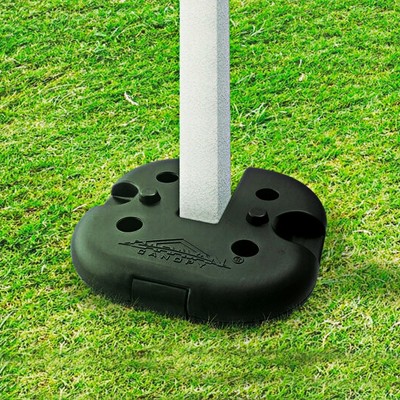 Black Rubber Coated Cement Canopy Weight Plates, Set of 4
