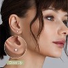 Gilded Lab-Grown Diamond 10KT White Gold & Yellow Gold Stud Earrings for Women, Round Cut, 1/5, 1/4, 1/3, 3/8, 1/2, 3/4, 1 Carat Total Weight - 3 of 4