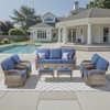 Buenhomino 7pcs Outdoor Patio Wicker Conversation Set with 5-inch Cushion Wicker Sofa Swivel Chairs for Garden Poolside Backyard - 2 of 4
