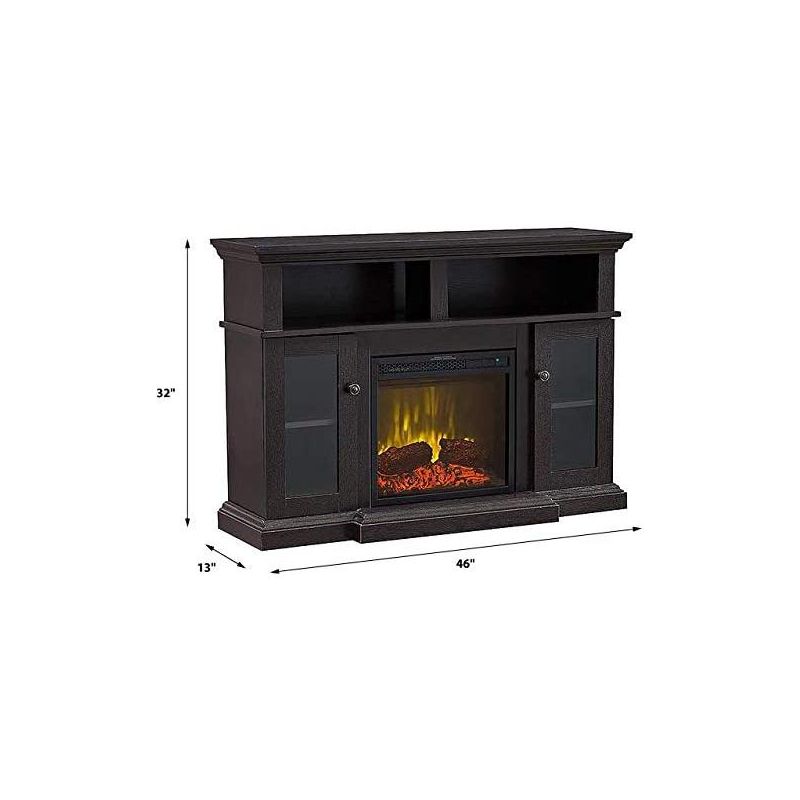 HearthPro Drew Electric Fireplace Media Console in Dark Mahogany - SP5720, 3 of 6