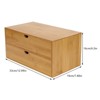 YIYIBYUS Mini Bamboo Desk Drawer Tabletop Storage Organization Box for Office Home - 4 of 4