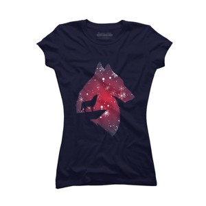 Junior's Design By Humans Funny Christmas wolf with snowfall outfit adults baby kids T-Shi By NekoShop T-Shirt - 1 of 3
