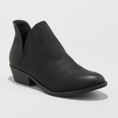 Nora v shop cut ankle booties