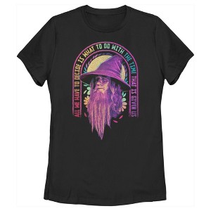Women's Lord of the Rings Fellowship of the Ring Gandalf All We Have to Decide T-Shirt - 1 of 4