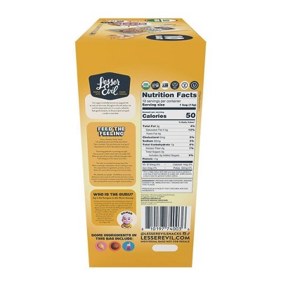 Lesserevil Organic Himalayan Gold Snack Pack Popcorn - 4.6oz/10ct