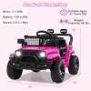 Costway 12V Kids Ride on Truck Car Battery Powered Electric Vehicle with Remote Control White/Purple/Red/Blue/Black/Pink - 3 of 4