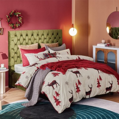 Bedsure Christmas Duvet Cover Set – Reversible Buffalo Check Plaid Bedding