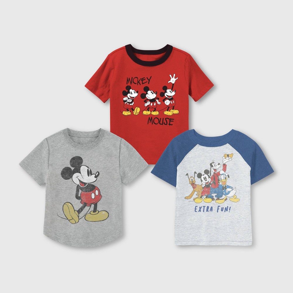 Toddler Boys 3pk Mickey Mouse Short Sleeve T Shirts 18m Black Blue Gray From Target Fandom Shop - amazon com roblox red logo game based youth t shirt kids boys girls heather gray large clothing
