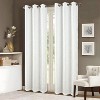 RT Designers Collection Soho Foil Jacquard Polyester Grommet 2 Pack Window Curtain Panel Set 36" x 84" White/Gold - 2 of 4
