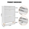 VEVOR Shoe Cabinet with 3 Flip Drawers, Shoe Storage Cabinet for Entryway, Free Standing Shoe Storage Organizer for Heels, Boots, Slippers, White - 4 of 4
