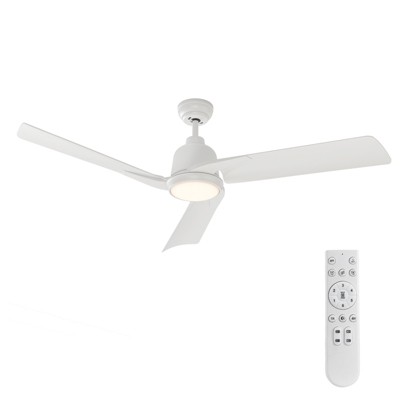 Warmiplanet 52"Ceiling Fans with Lights and Remote Control, DC Motor,Black, 3 Blades