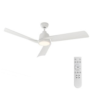 Warmiplanet 52"Ceiling Fans with Lights and Remote Control, DC Motor,Black, 3 Blades - 1 of 4