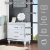 Modern Nightstands With Mirrored Frame, Bedside Table With 3 Storage Drawers, Multifunctional Side Table For Living Room Bedroom Small Spaces - 4 of 4