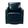 Set of 2 Hugo Transitional Wooden Upholstered Swivel Chair With Metal Base For Bedroom And Living Room| Artful Living Design - 3 of 4