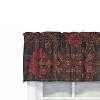 RLF Home 100% Cotton High Quality Espadas Tailored Window Valance with 1.5" Rod Pocket 50" W X 12" L Burgundy - 4 of 4