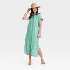 Women's Gauze Button-Front Maxi Shirtdress - Universal Thread™ - 3 of 3