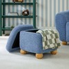 Walker Edison Contemporary Bouclé Upholstered Small Storage Ottoman - 3 of 4