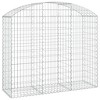vidaXL Arched Gabion Basket 59.1 in.x19.7 in.x47.2 in./55.1 in. Galvanized Iron - 2 of 4