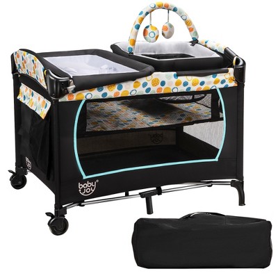 Babyjoy 4-in-1 Convertible Portable Baby Playard Newborn Napper w/ Changing Station