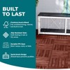 Bliss Outdoors Hardwood 6-Slat Interlocking Wood Deck Tiles, Red, Set of 30 - 3 of 4