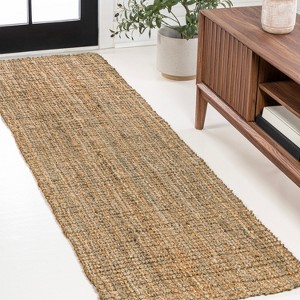 Biot Traditional Rustic Handwoven Jute Solid Area Rug - JONATHAN Y - 1 of 4