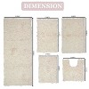 Home Weavers Bell Flower Collection 100% Cotton Tufted Bathroom Rug Set, Non-Slip Latex Bath Rug Set - 3 of 4