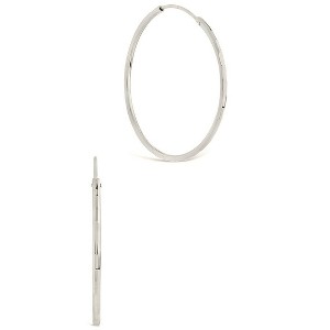 SHINE by Sterling Forever Sterling Silver 1.5" Textured Infinity Hoop Earrings - 1 of 4