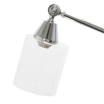 Edison-Inspired 55.5" Adjustable Chrome Floor Lamp with Clear Glass Shade