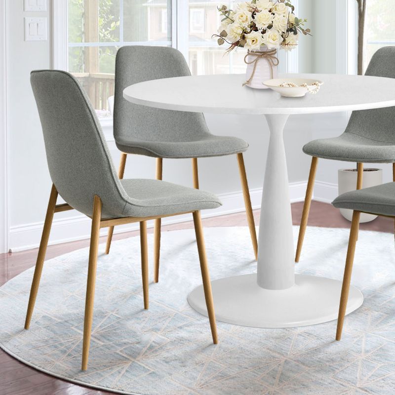 Haven+Oslo Small Dining Table And Chairs,5 Piece Round Table Set With 4 Upholstered Chairs Oak Legs-The Pop Maison, 4 of 9