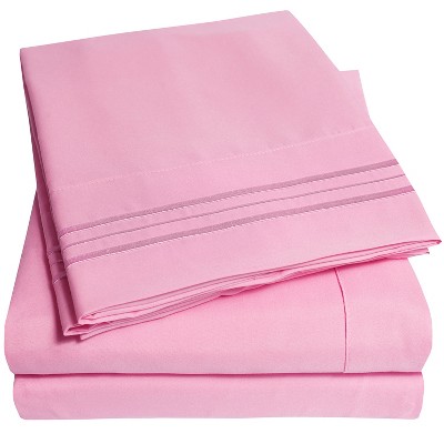 Hot Pink Brushed Extra Soft 1800-Luxury Embossed Polyester Deep