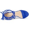 Allegra K Women's Solid Open Toe Lace Up Padded Insole Mid Chunky Heeled Sandals - 4 of 4