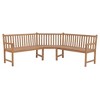 vidaXL Corner Bench Natural Teak Teak wood Large Durable Corner Bench - 2 of 4
