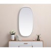 Elegant Lighting Metal Frame Oval Mirror 24x48 Inch in Silver - 4 of 4