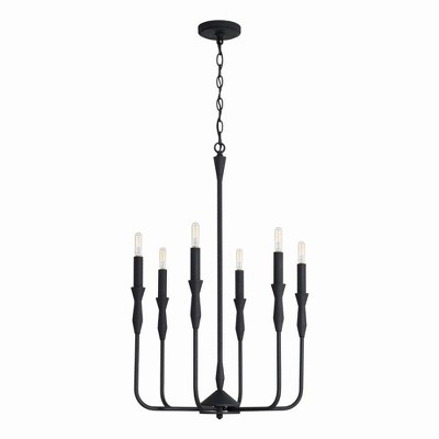Capital Lighting Paloma 6 - Light Chandelier in  Textured Black