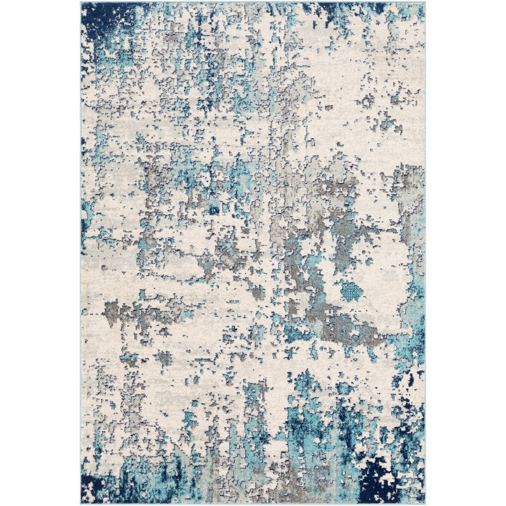 Photos - Area Rug Livabliss 5'3"x7'3" High Plains Modern Rug Blue: Stain & Fade-Resistant, Medium Pile, Indoor, Abstract Design