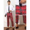 Lars Amadeus Men's Plaid Ankle Length Business Trousers - 4 of 4