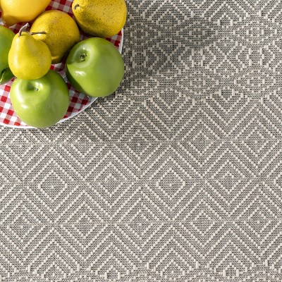 Paloma Abstract Geometric 8' x 10' Easy Care Area Rug, Gray