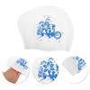 Unique Bargains Women's Silicone Floral Pattern Swim Cap 1 Pc - 3 of 4