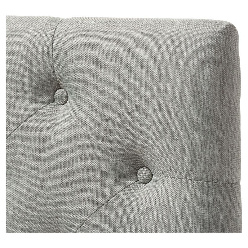 Twin Viviana Modern And Contemporary Fabric Upholstered Button Tufted Headboard Gray - Baxton Studio, 4 of 6