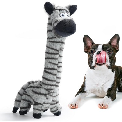 Nocciola Twistable Zebra Stuffedless Dog Toy, Plush Dog Chew Toy for Small Medium Breed, Crinkle Animal Dog Toy to Keep Them Busy