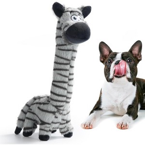 Nocciola Twistable Zebra Stuffedless Dog Toy, Plush Dog Chew Toy for Small Medium Breed, Crinkle Animal Dog Toy to Keep Them Busy - 1 of 4